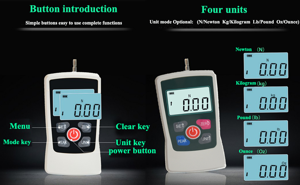 Digital Force Gauge - 500N Push & Pull Tester -11