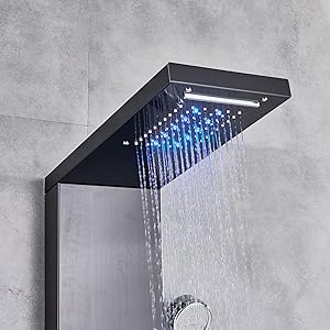 rainfall shower head shower tower