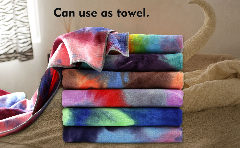 Getfitsoo Yoga Mate Perfect Yoga Towel Mat 72" x 24" Perfect Size for