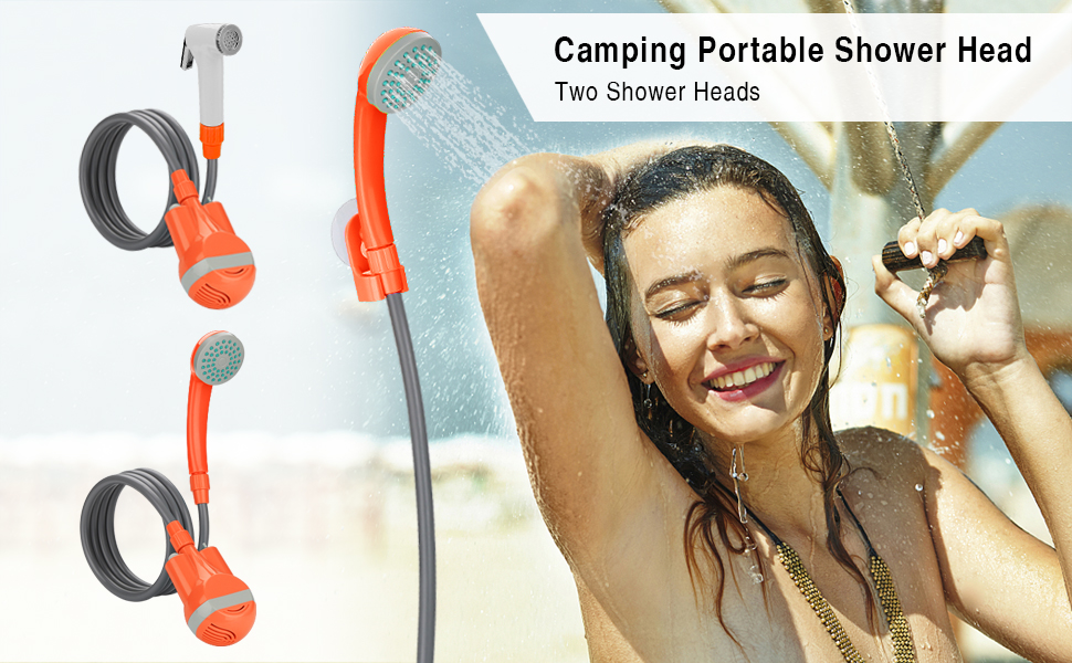 WADEO Portable Camping Shower, Travel Shower Outdoor Portable Shower
