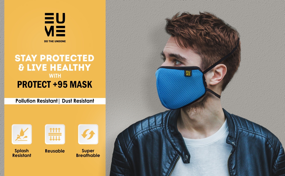 EUME 95 face mask men women mask dust resistant 4 layer face mask washable reusable functional mask