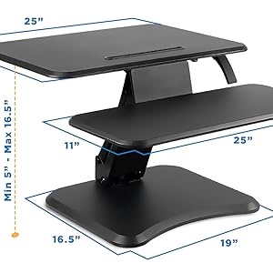 DESK RISER WITH KEYBOARD TRAY