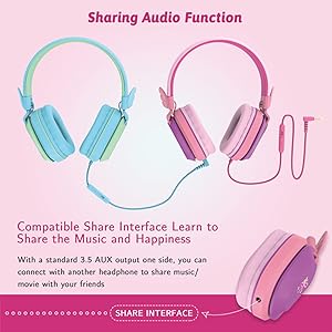 kids headphones sharing port