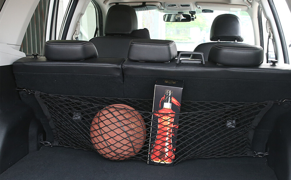 Haofy Cargo Net, 100 x 40CM Car Boot Net Adjustable Elastic Trunk Cargo