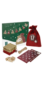 Livaia, calendario dell'Avvento fai da te, fai da te, sacchetti di carta 