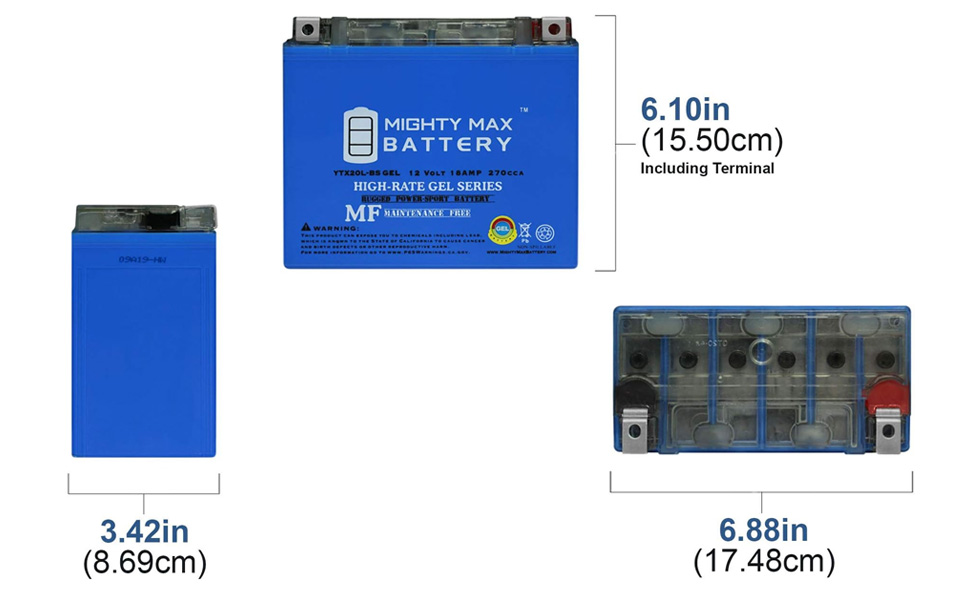 Amazon.com: Mighty Max Battery YTX20L-BS GEL Replacement