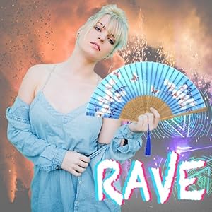 hand folding rave fan for women festival fan hot flash Dance Performance Decoration Wedding