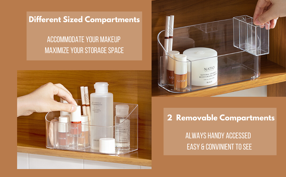 LINFIDITE Makeup Organizer Tray Bathroom Cosmetic