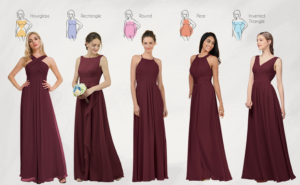 burgundy bridesmaid dresses