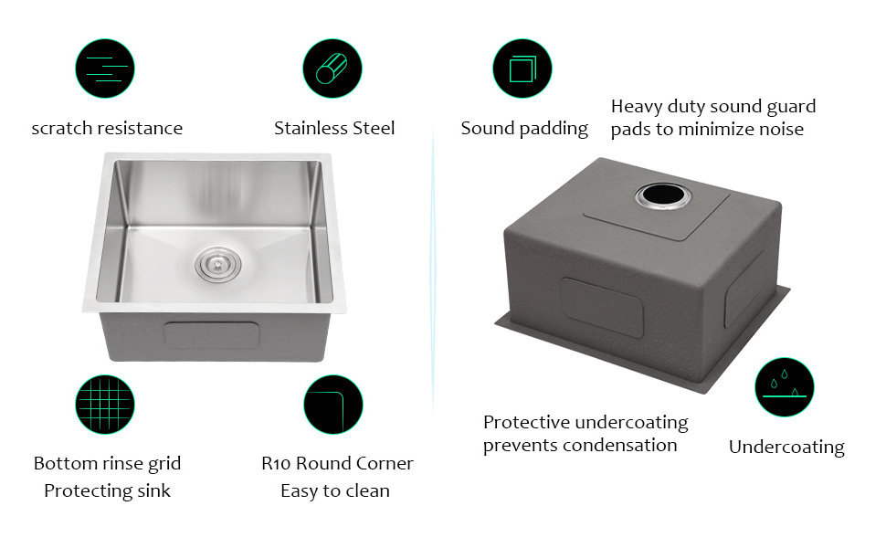 Undermount Bar Sink Lordear 23 inch Kitchen Sink Undermount 16 Gauge