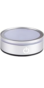 光る 台座 丸形 マルチカラー  LED ライト