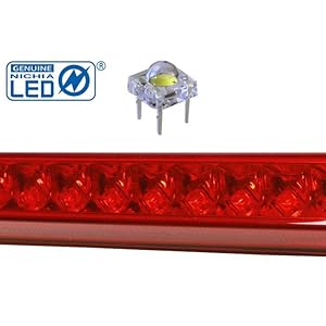 iJDMTOY 17-Inch Trunk Tailgate Red LED Tail/Brake Light Bar Compatible w/ Ford GMC Chevy, etc Truck