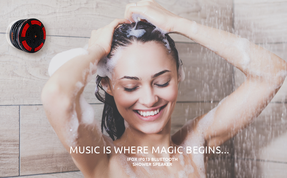 iF013 Bluetooth Shower Speaker Black Electronics