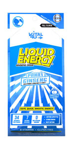 Vital 4U liquid energy chocolate cherry panax ginseng coffee mocha energy shot run gel boost healthy