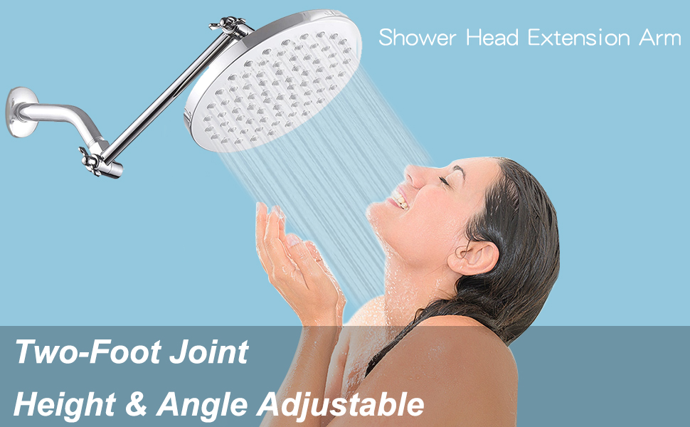 12 Inch Solid Brass Adjustable Shower Head Extension Arm Flexible
