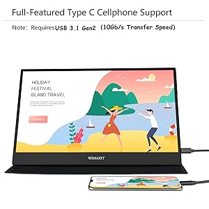 Wimaxit M1560 4k 3840 2160 Ulta Slim Type C Usb Monitor