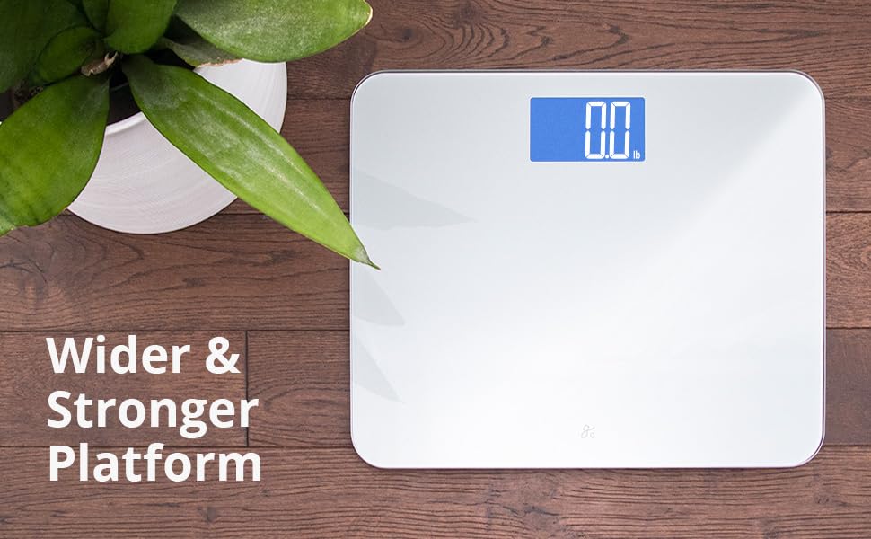 Greater Goods High Capacity Digital Bathroom Body Scale for Weight (Silver Weight Scale)