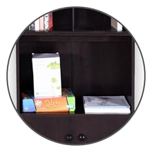 DeckUp Cove Book Shelf/Display and Storage Unit (Dark Wenge, Matte Finish SPN-FOR1