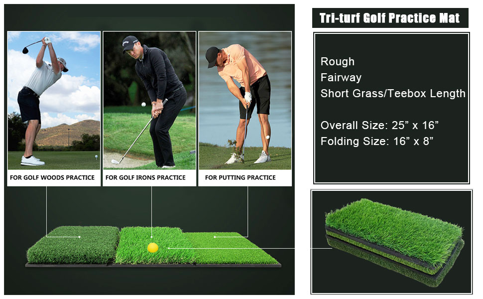 Driving, Chipping, Training Aids Golf Grass Mat