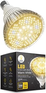 Amazon Com Haus Bright Original Led Grow Light Bulb For Indoor Plants Full Spectrum Lamp Seed Starting House Garden Vegetable Succulent Hydroponic Greenhouse Medicinal Growing 100w E27