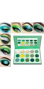 green eyeshadow palette 15 colors