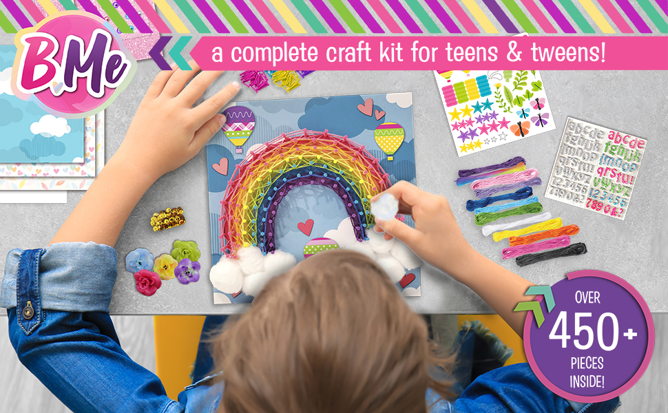 KIDS GIRLS CRAFT DIY ACTIVITY SET STRING ART