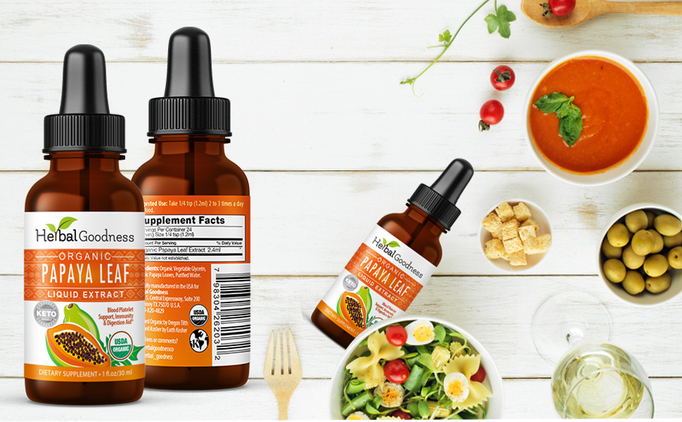 Papaya Leaf Liquid Extract Natural Blood Platelet Level