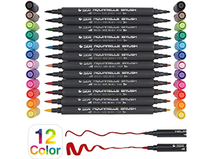 PuTwo Set of 10 Marker pens Coloured Pencils DIY for Photo Scrapbook Album  use, Multicolor, 10 Count