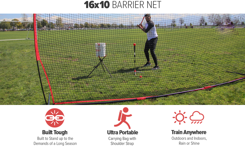 16 ft x 10 ft Sports Barrier Net 160 SqFt of Protection