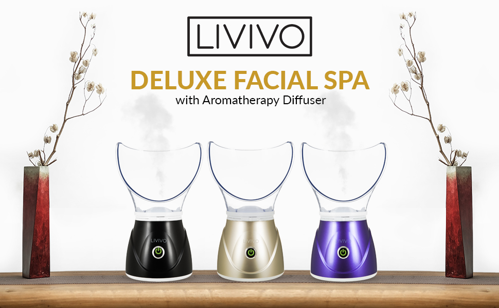 LIVIVO Deluxe Facial Face Spa with Aromatherapy Diffuser, Nasal and