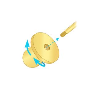 14k Gold Plated Screwback Twist Thread Post