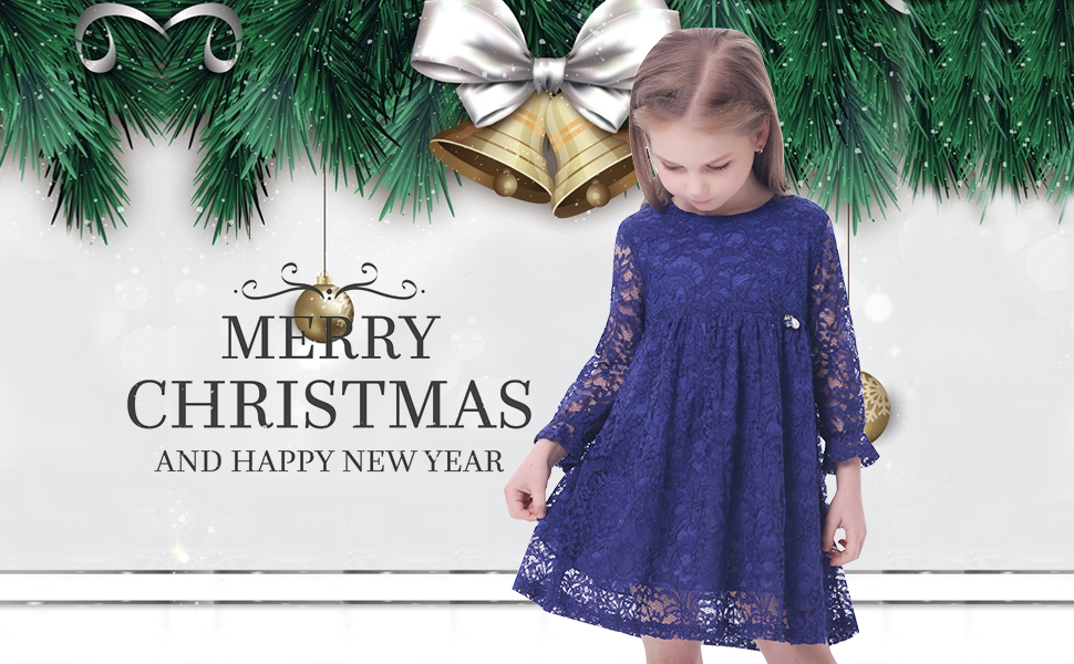 girls blue lace dress