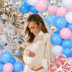 gender reveal balloon garland kit pink and blue balloons blue and pink balloon arch 