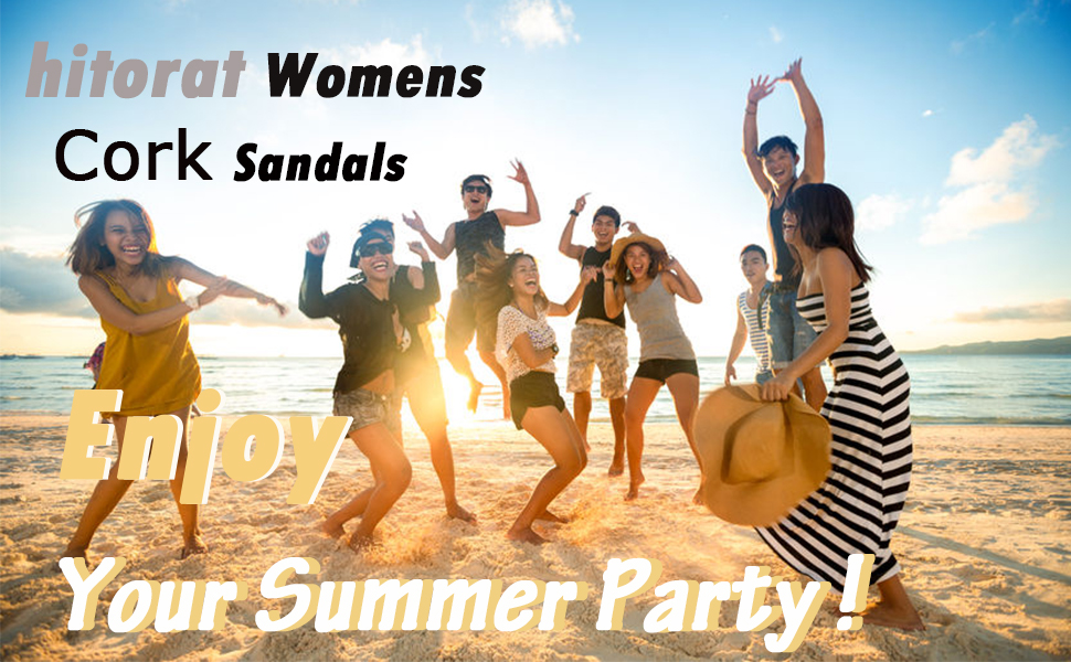 hitorat women cork sandals