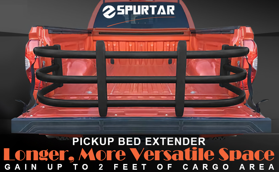 Spurtar Truck Bed Extender Aluminum Tailgate Extension Compatible with