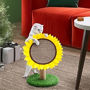 Amazon | ひまわりの猫用爪とぎポスト、子猫用猫用爪とぎポール