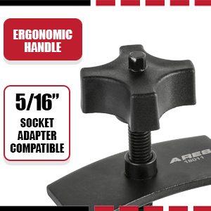 Heavy Duty Brake Pad Spreader with swivel tip and socket adapter compatible handle