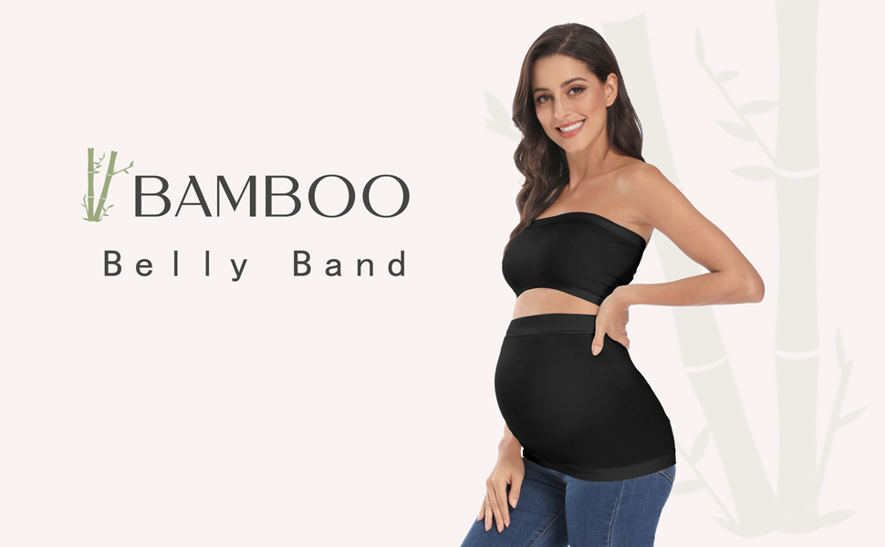 Bamboo Belly Band For Pregnancy with 2 PC of Waist Extenders for All