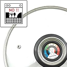 Kerafactum Topfdeckel Deckel aus Glas mit Thermometer im