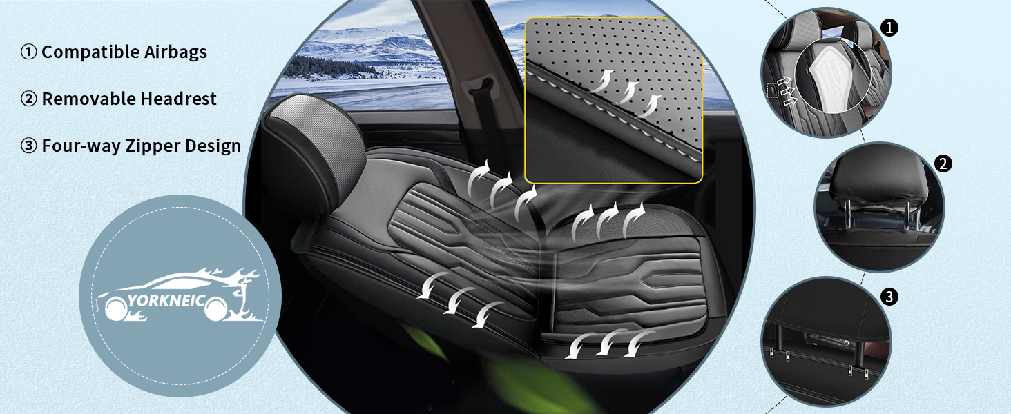custom seat covers grey leather seat covers waterproof seat covers for cars 