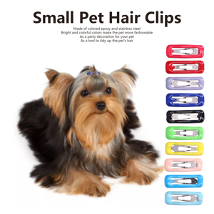 Hztyyier 50 Pcs Small Pet Hair Clips Hair Clips 0.8 Inch Colors for Care Little Girls Small Breed Tea Cup Yorkie Maltese Bunny 24 2116210018511-2