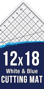 White and Blue Cutting Mat