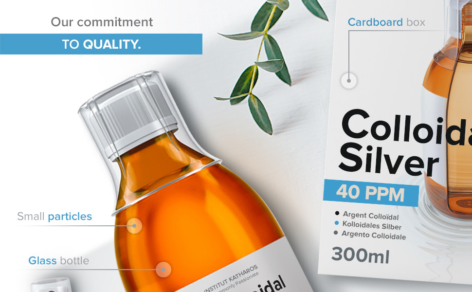 Premium Colloidal Silver 40ppm 500mL (17 fl oz) Optimal Concentration