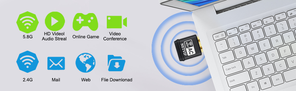 Provide high speed wireless network for your computer,enjoy fast and strong wifi and on-line surfing