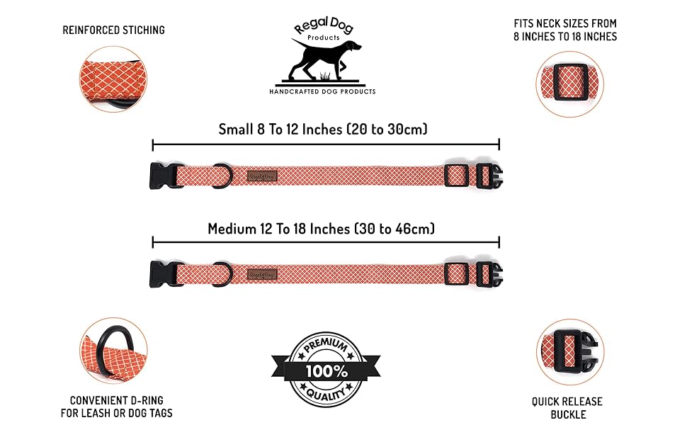 Regal Dog Products Cool Designer Collar Adjustable Dog Collar with Custom fit for