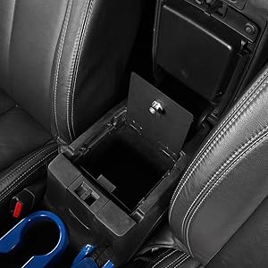 Center Console Organizer Insert Tray Armrest Lock Vault Box Storage for 2011-2018 Jeep JK Wrangler