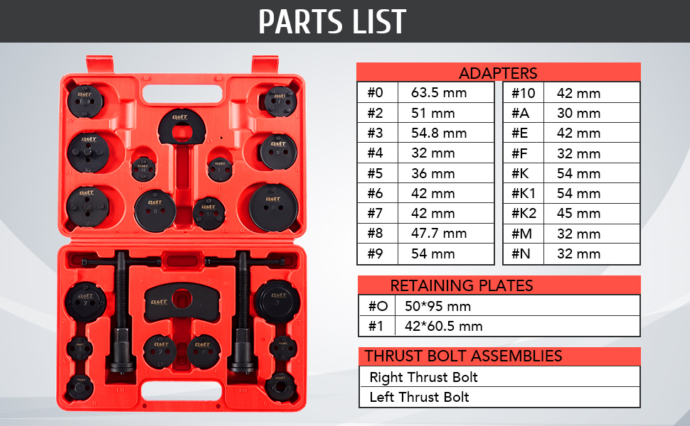Orion Motor Tech Disc Brake Pad and Caliper Service Tool Kit Professional Disc