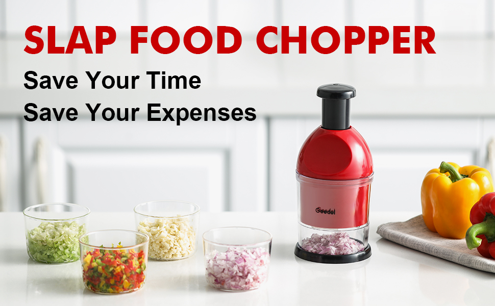 Geedel Food Chopper, Easy to Clean Manual Hand Vegetable