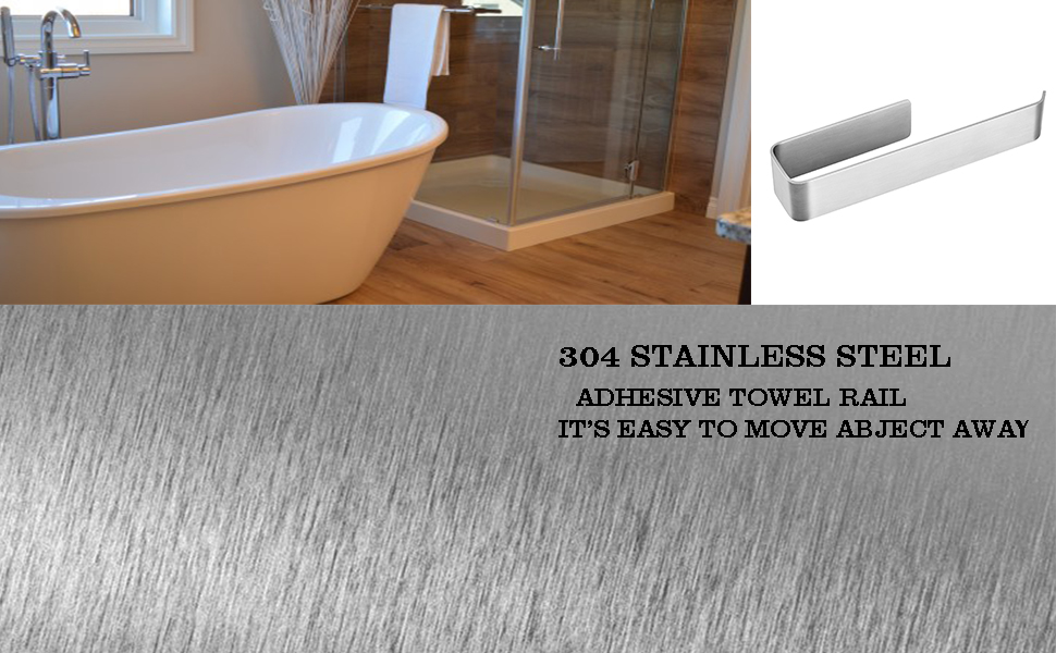 JS Toallero Autoadhesivo de Acero Inoxidable de 25 cm ...