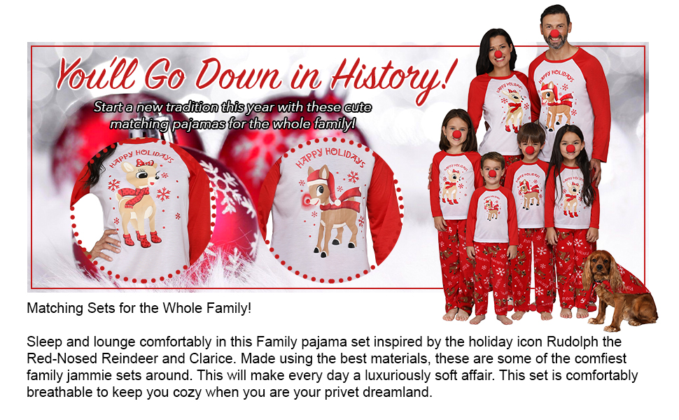 rudolph matching family pajamas